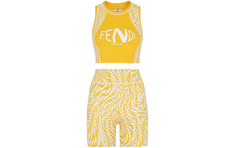 FENDI FW21 Casual Suit Women's Yellow