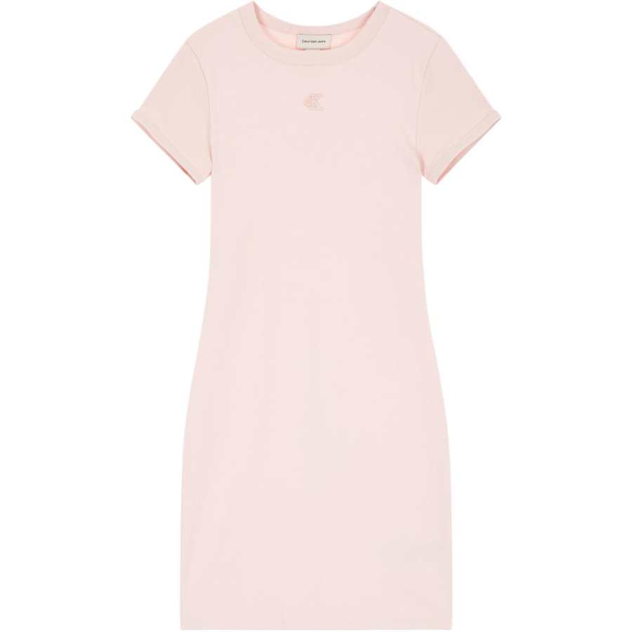CALVIN KLEIN Short Sleeved Dress Women's Light Pink