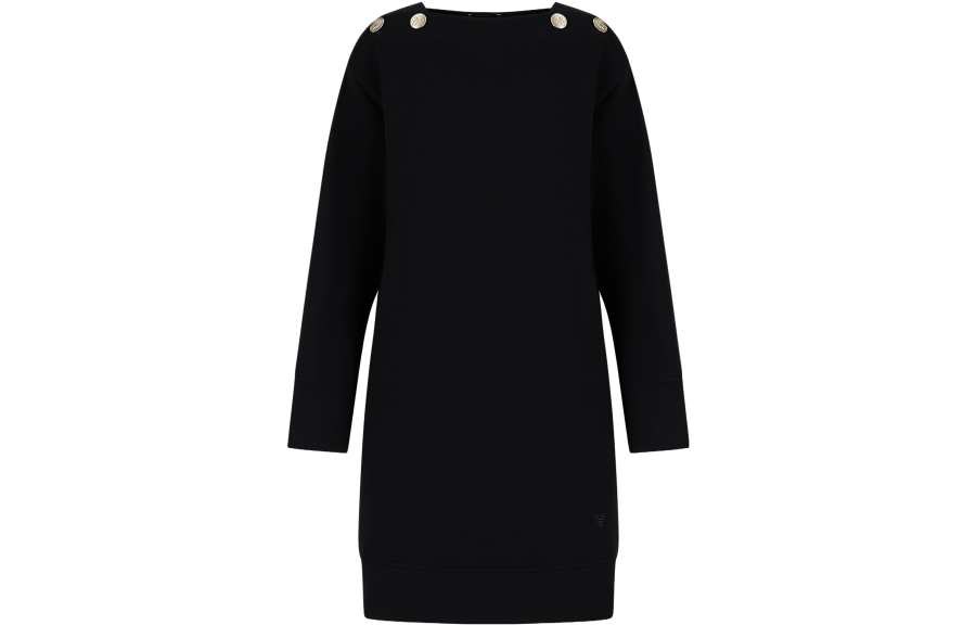 Emporio Armani button-detail square-neck dress