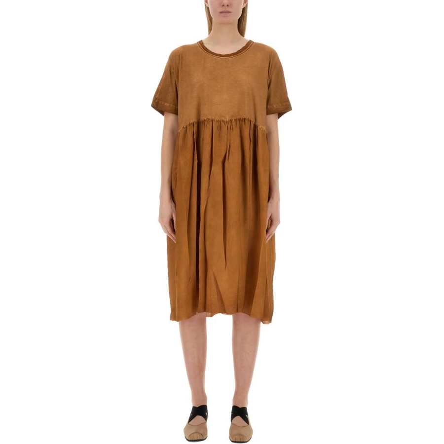 UMA WANG Short Sleeved Dress Women's Brown