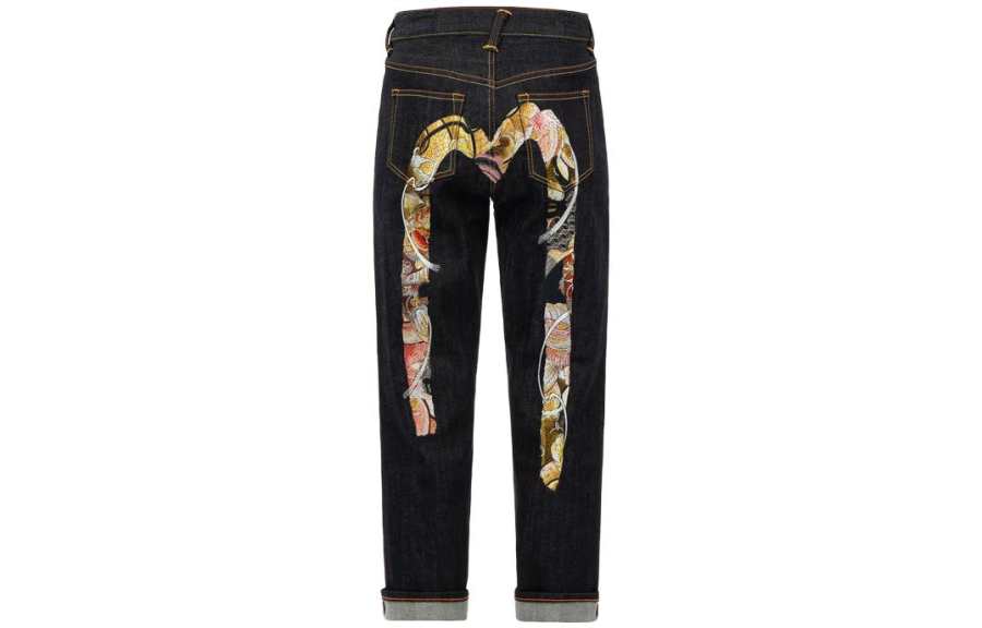 EVISU Jeans Women's Denim Blue Moderate Straight Fit Pants
