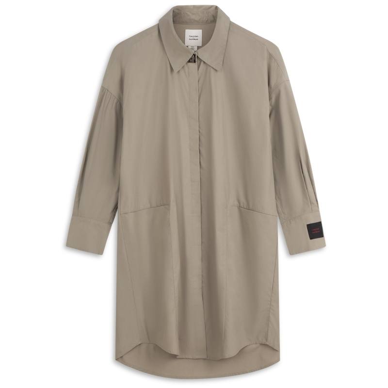 CALVIN KLEIN Spring Festival Red Product Long Sleeved Dress Women's Bay Brown