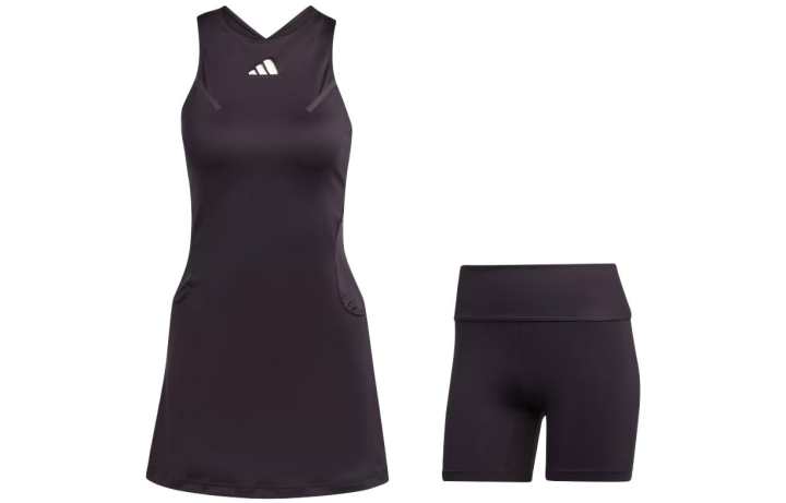 Adidas Adidas Sleeveless Dresses Women's Black Crew Neck Moderate Short