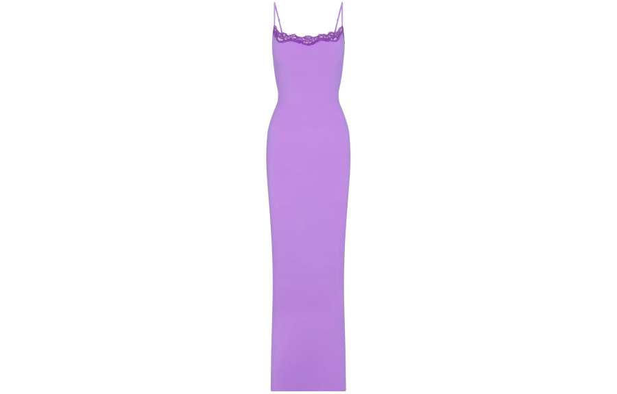 Skims Valentine's Day Collection FITS EVERYBODY LACE LONG SLIP DRESS Slip Dress Women's