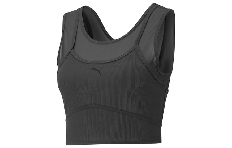 PUMA STUDIO Sleeveless Sports Shirts Women's Black Other