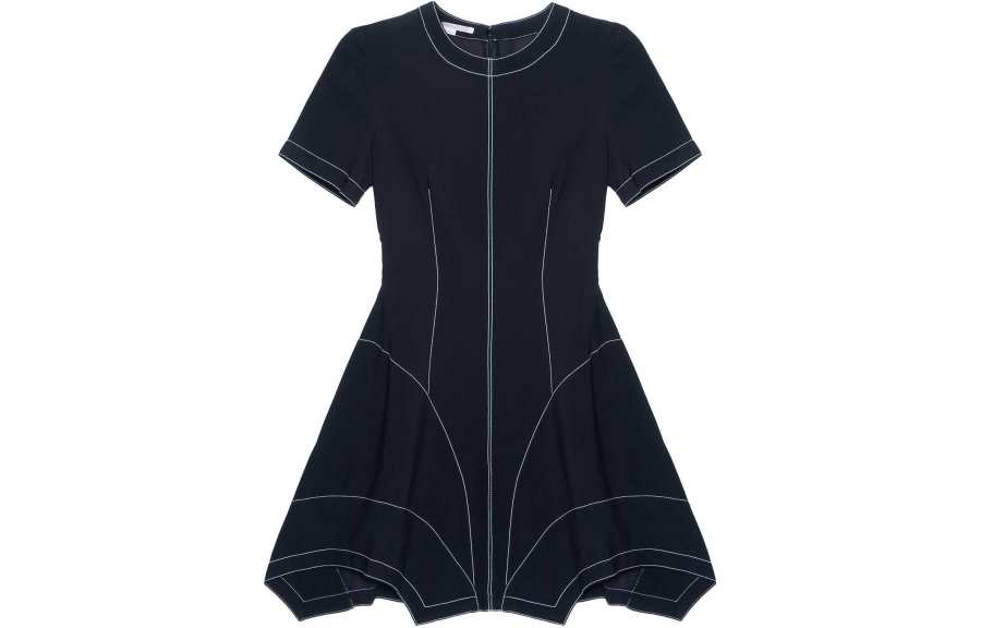 Stella McCartney FW23 Short Sleeved Dress Women's Marine Blue
