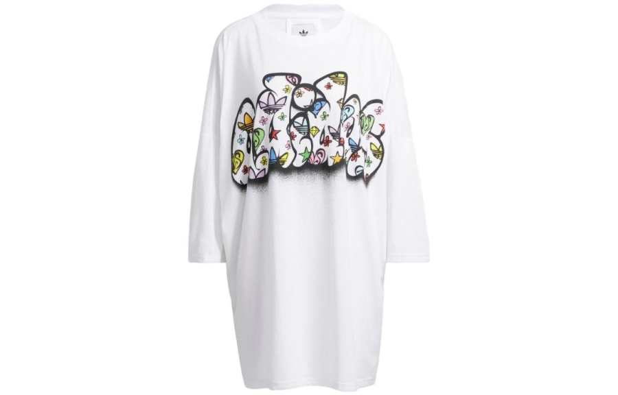 Adidas Originals JEREMY SCOTT Long Sleeved Dress Women's White