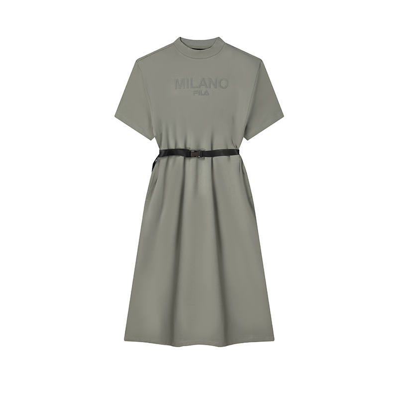 FILA MILANO SS24 Short Sleeved Dress Women's Silent Gray