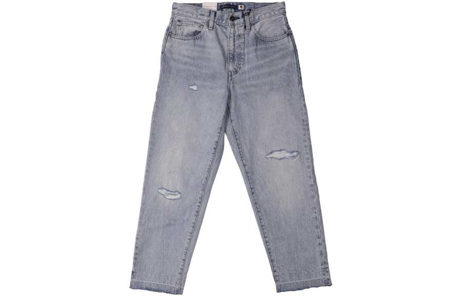 Levis Jeans Women's Light Gray Moderate Straight Fit Pants