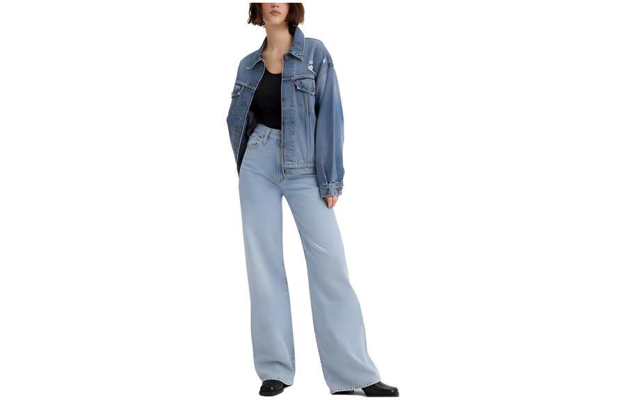 Levis Levi's Logo Patch Wide Leg Jeans