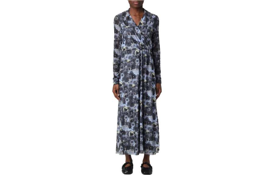 GANNI Floral Wrap Dress