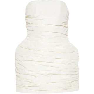 Magda Butrym Strapless Draped Mini Dress