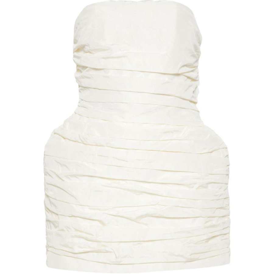Magda Butrym Strapless Draped Mini Dress