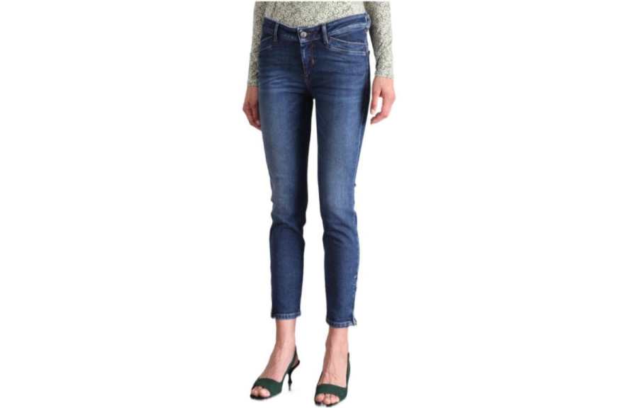 SportMax Jeans Women's Blue Moderate Straight Fit Pants