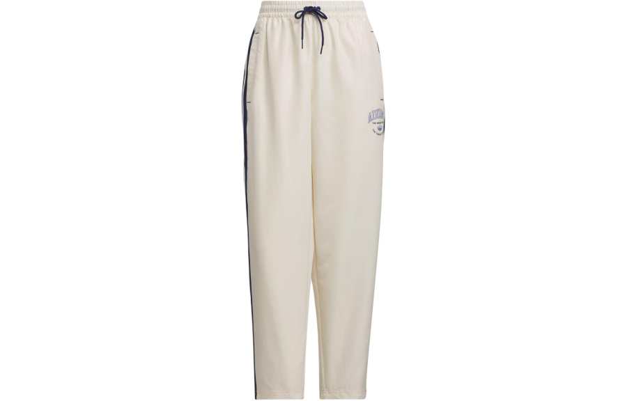 Adidas Originals Logo Twist Track Tracksuit Bottoms Knitted Sweatpants Women's Wonder White