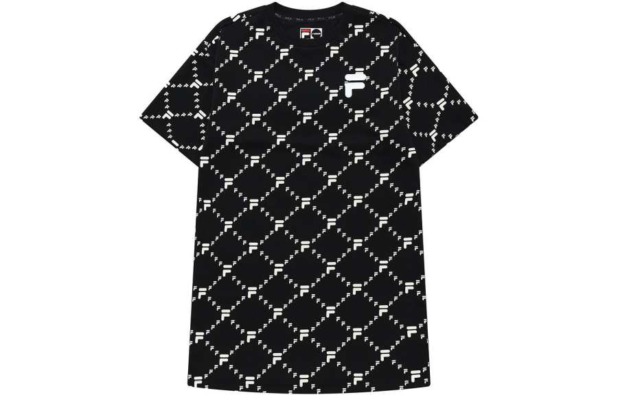 FILA FUSION Short Sleeved Dress Women's Pitch Black