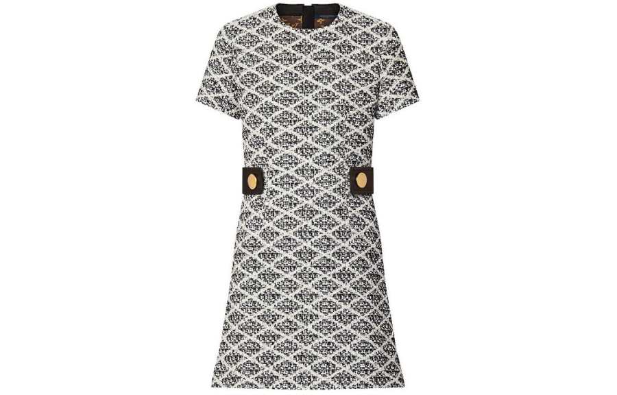 LOUIS VUITTON Malletage Tweed Martingale Dress