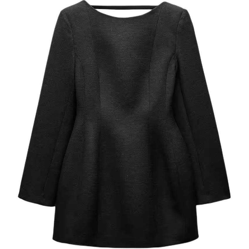 ZARA ZW Long Sleeved Dress Women's Gray