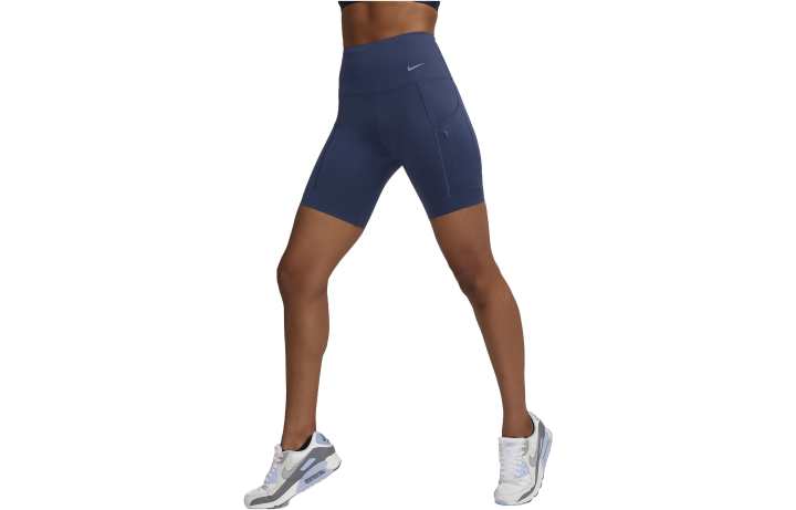 Nike Nike Firm Support High Waisted 8' Biker Shorts With Pockets Casual Shorts Women's Midnight Marine Blue