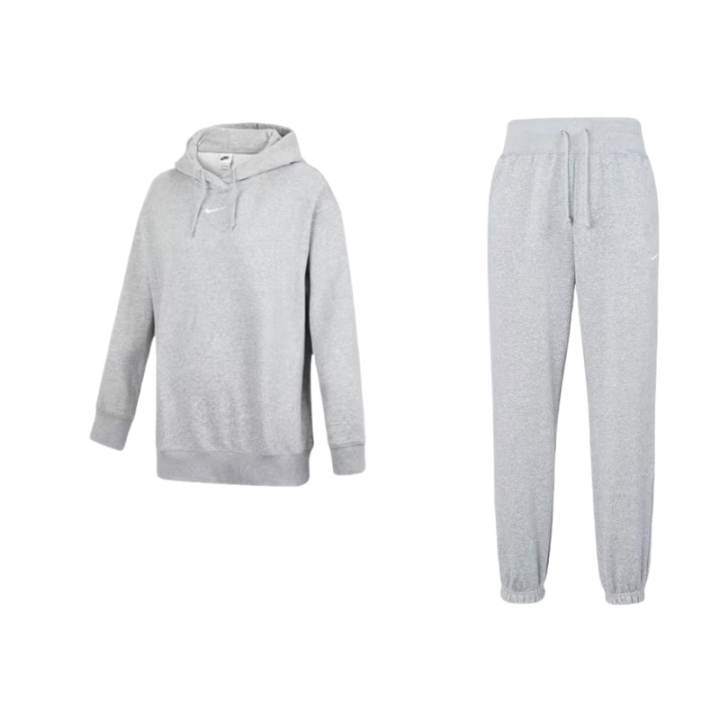 Nike Nike Sportswear Collection Essentials Fleece Lined Hooded Pullover Long Sleeved Knitted Fabric Pants Sweatshirt Set