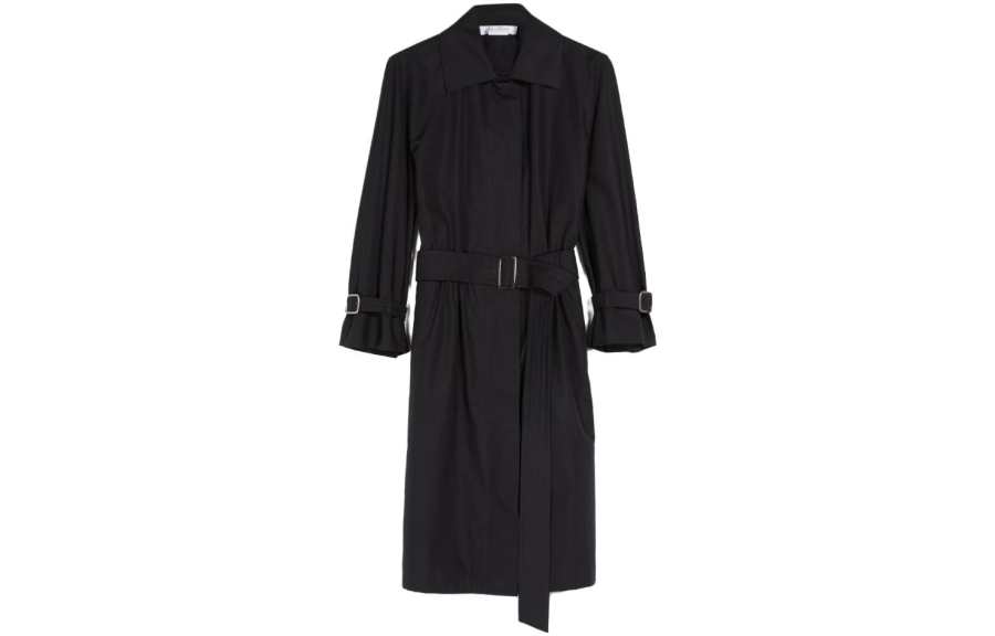MaxMara Long Sleeved Dresses Women's Black Square Collar Moderate Mid Length