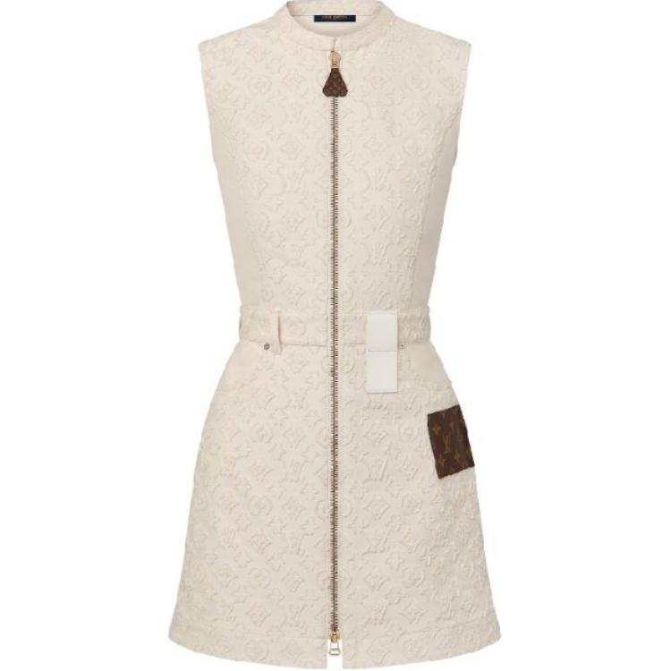 LOUIS VUITTON SS24 Sleeveless Dress Women's Beige