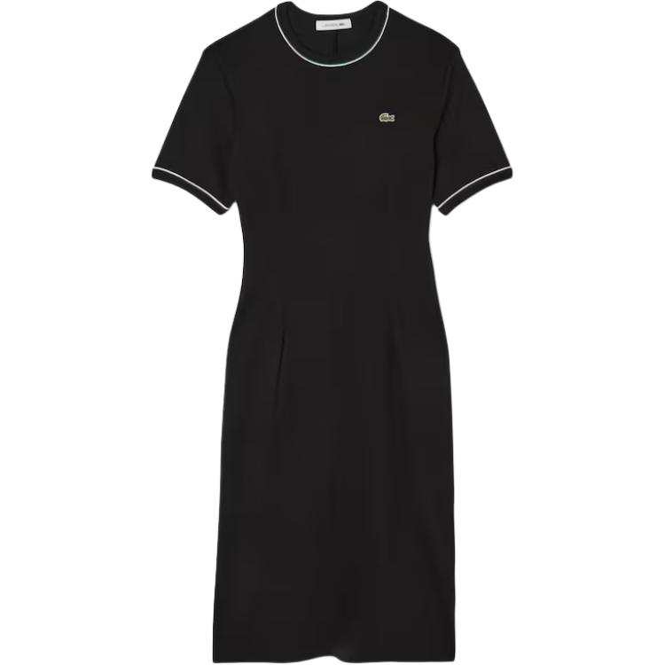 LACOSTE Short Sleeved Dress Women's Black