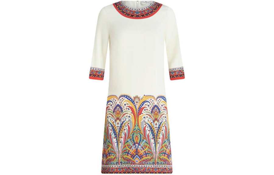 ETRO Paisley Printed Crewneck Dress