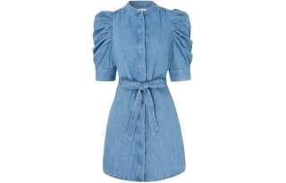 FRAME Short Sleeved Dress Women's Blue