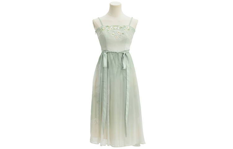 SNBL Slip Dresses Women's Green Moderate Mid Length