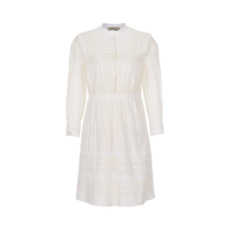 Burberry Long Sleeved Dress Women's White