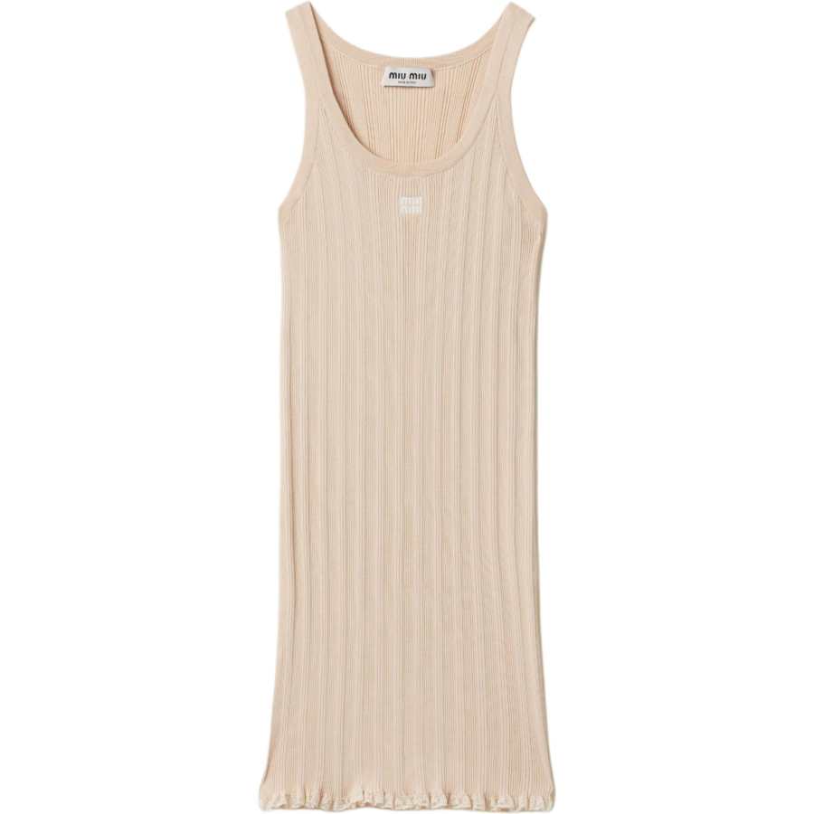 MIU MIU Sleeveless Dress Women's Limestone