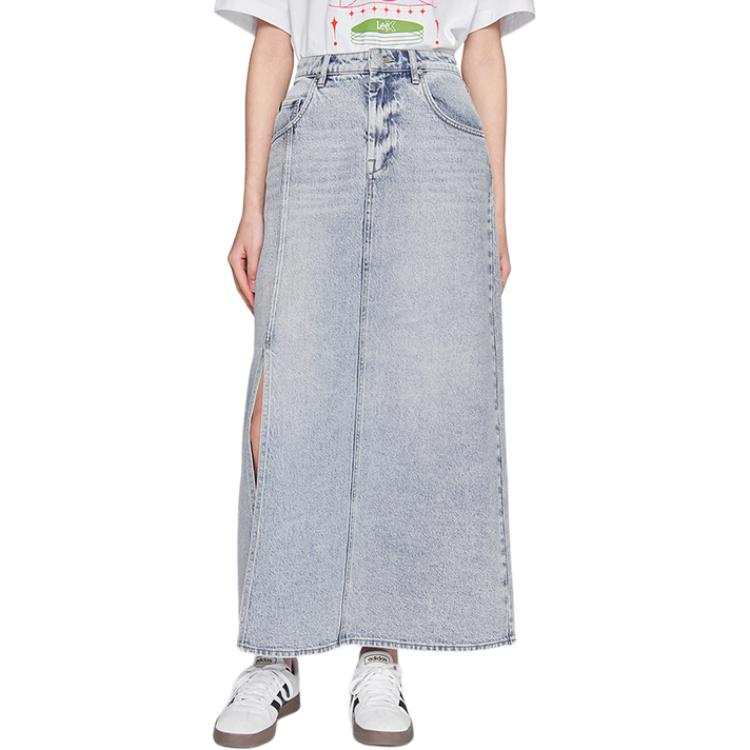 Lee Lee Denim Long Skirt Women's Light Blue