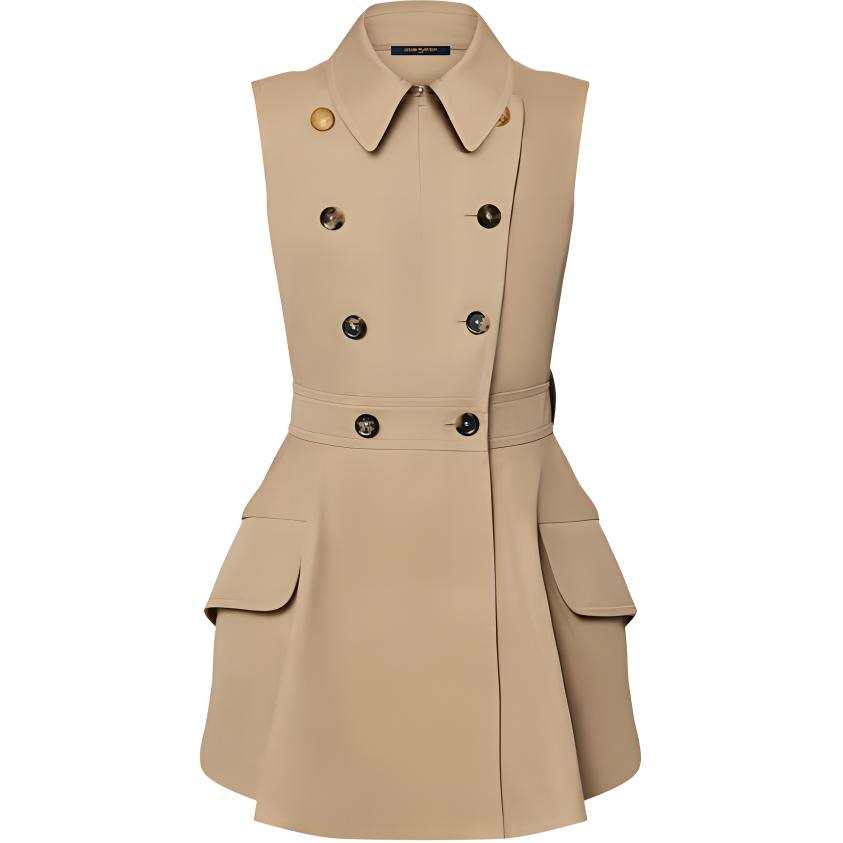 LOUIS VUITTON Lv Double Breasted Gabardine Dress