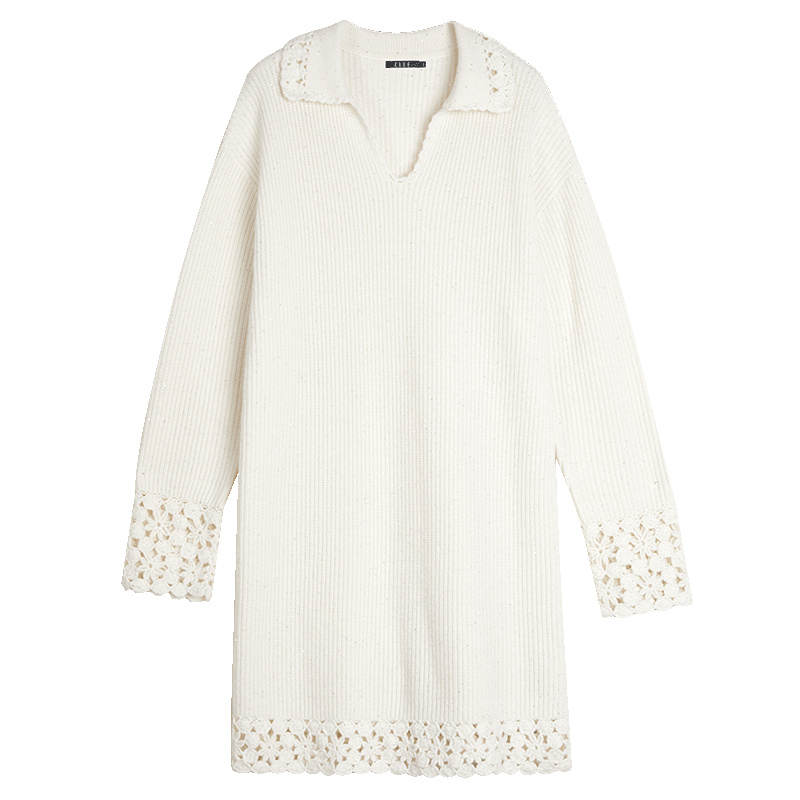 ELLE Long Sleeved Dress Women's Ecru