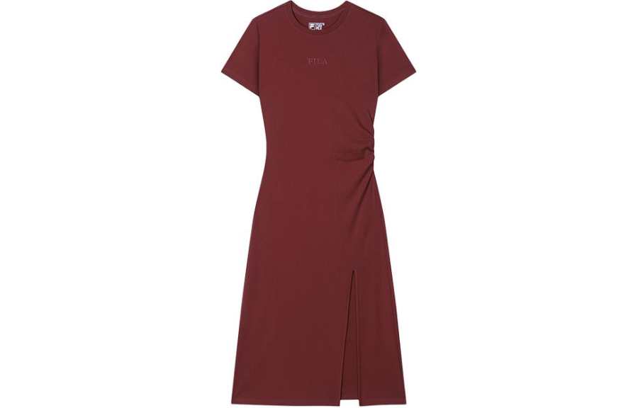 FILA Short Sleeved Dress Women's Terracotta Red Brown