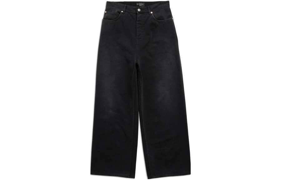 Balenciaga Jeans Women's Black Moderate Straight Fit Pants