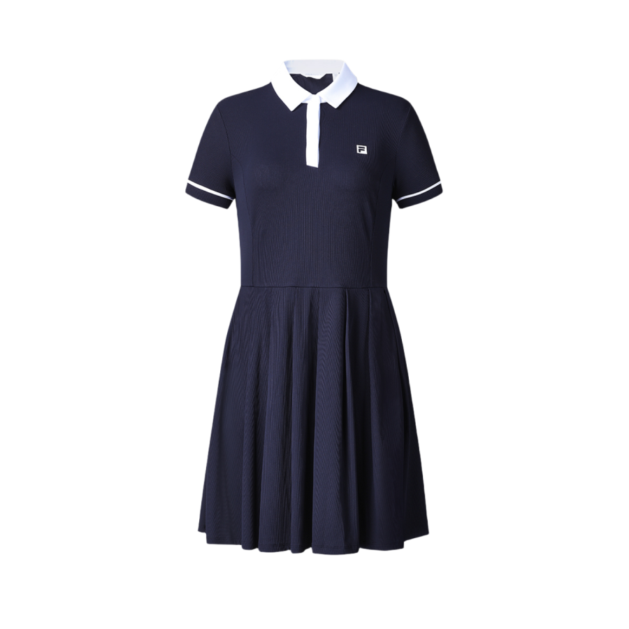 FILA SS24 Short Sleeved Dress Women's Tide Blue