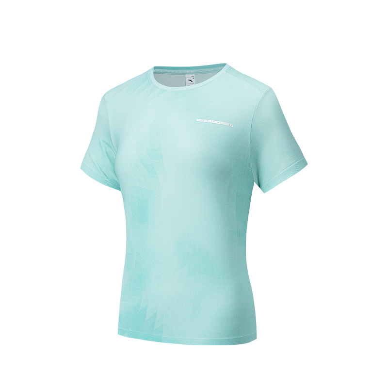 Anta Running Collection T Shirt Women's Star Halo Blue/All Over Print