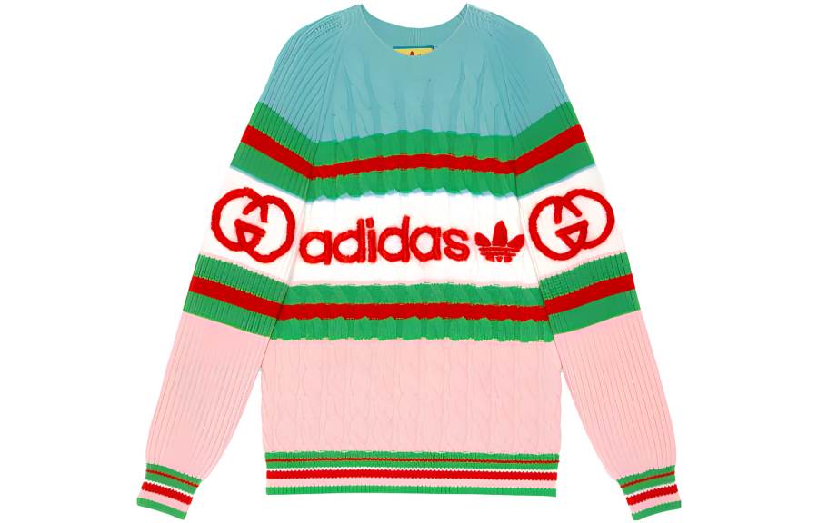 GUCCI x Adidas Originals Cashmere Sweater Women's Multicolor