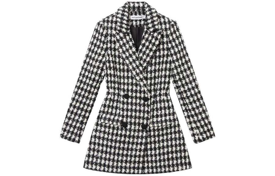 Self-portrait houndstooth blazer dress
