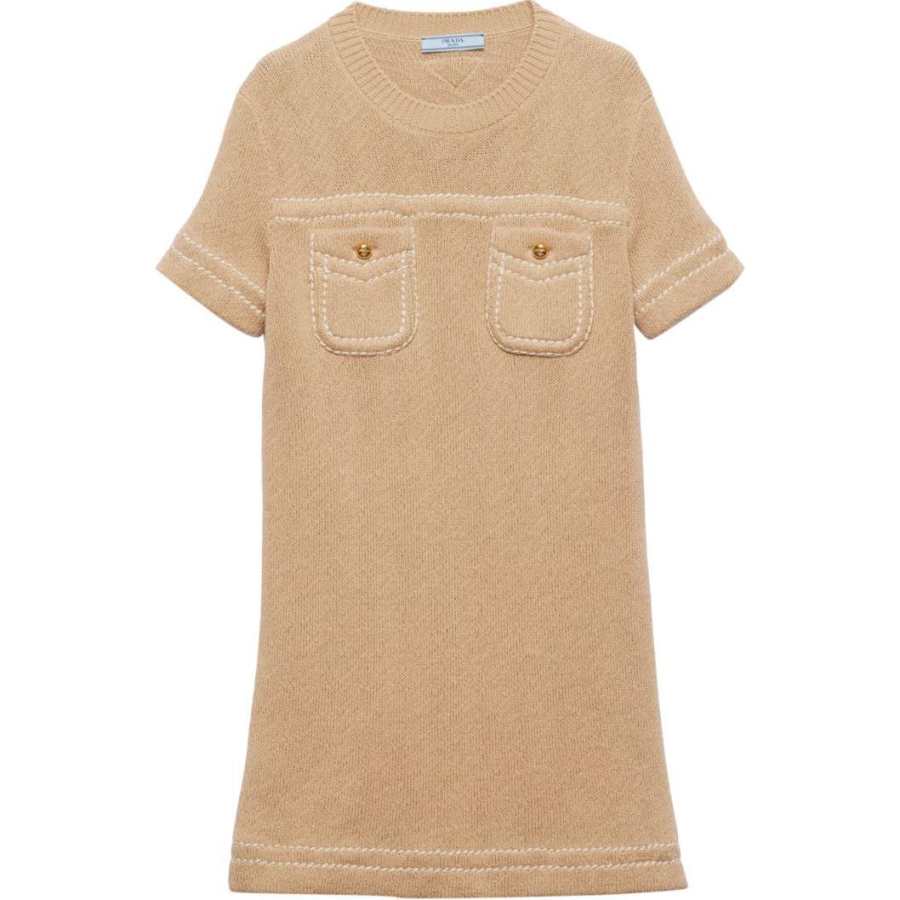 PRADA PRADA Knitted Cotton Mini Dress