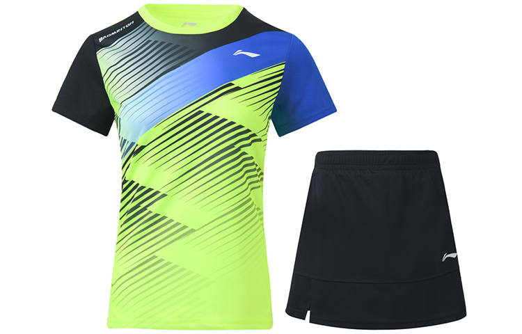 Li-Ning Li Ning Badminton Collection Two Piece Skirt Sets Women's Crew Neck Moderate Short