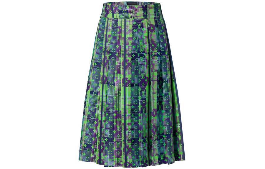 LOUIS VUITTON Casual Long Skirt Women's Green