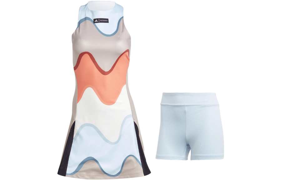 Adidas Adidas Two Piece Skirt Sets Women's Crew Neck Moderate Short