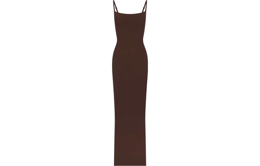 Skims FITS EVERYBODY LONG SLIP DRESS Slip Dress Women's COCOA/Cocoa