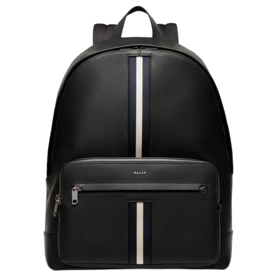 BALLY BALLY Leather Carry Backpack Men's Black