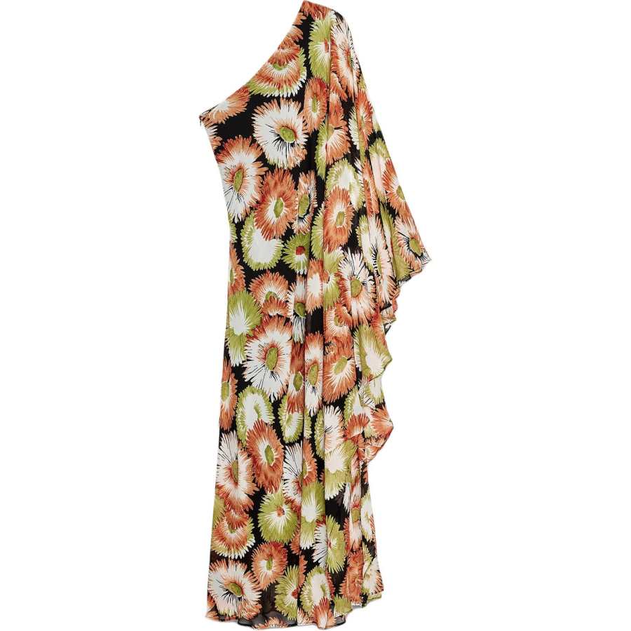 ZARA ZW Long Sleeved Dress Women's Orange Green