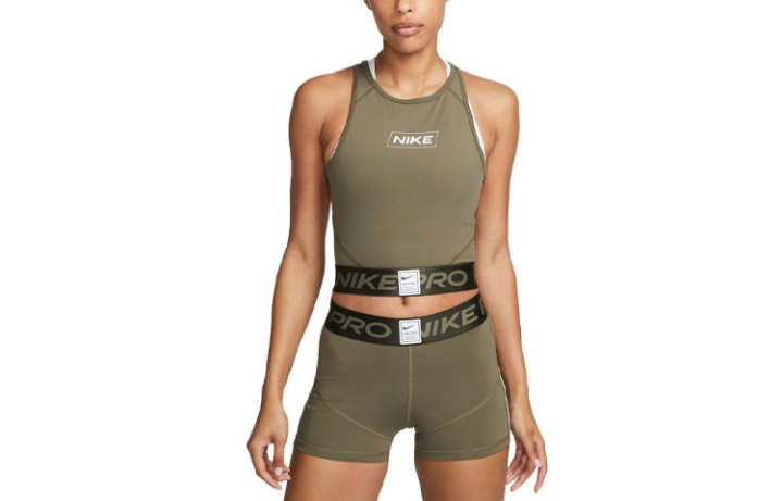 Nike Nike Dri Fit Sleeveless Sports Shirts Women's Olive Racerback