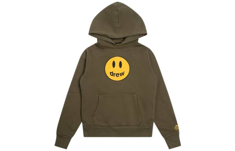 Drew House Smiley Collection SS22 Sweatshirt Kids' Olive Green